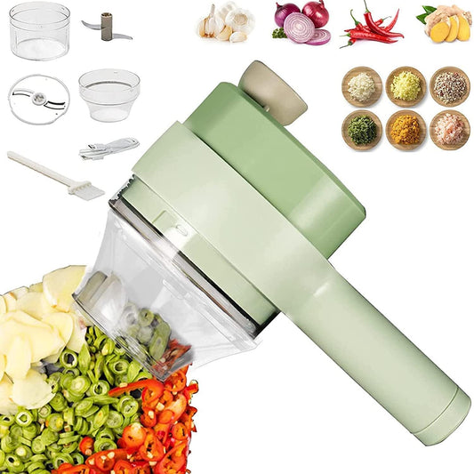 4-in-1 Portable Electric Vegetable Cutter | Multifunctional Kitchen Chopper